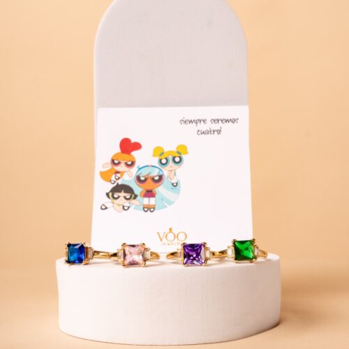 PACK 4 ANILLOS SUPERPODEROSAS ACERO